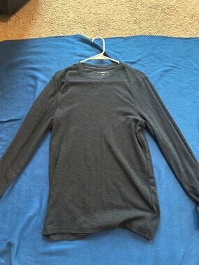 Urban Outfitters Men's Long Sleeve Crewneck Shirt - Charcoal Gray